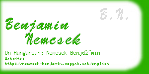benjamin nemcsek business card